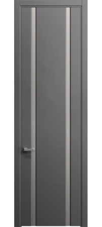 Межкомнатная дверь SKYLINE 102 Шелк, (331) Грифельный шелк, 600/700/800*2300 мм. «Sofia» в Ярославле